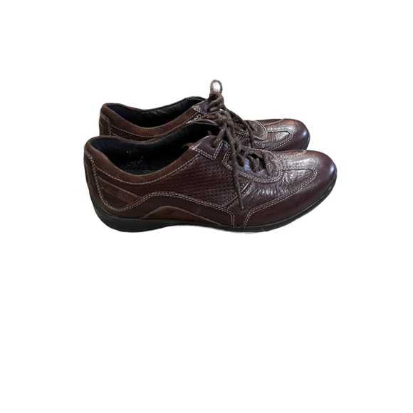 CLARK'S WAVE BROWN LEATHER WALKING SHOE, WOMEN'S SIZE 9 - Picture 1 of 8